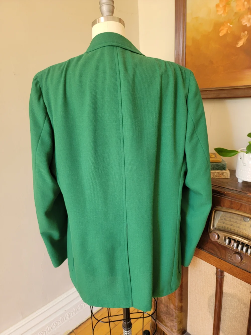 Vintage Men's 1960s Izod Lacoste Green Blazer Jacket Deadstock 44 Chest